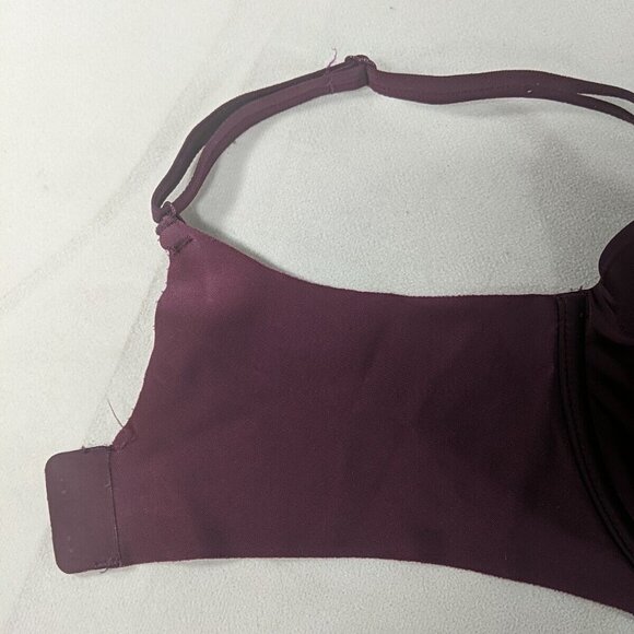 Victoria's Secret 34DD Bra Plum Purple Gold V Underwire Unpadded T-shirt - Picture 3 of 14